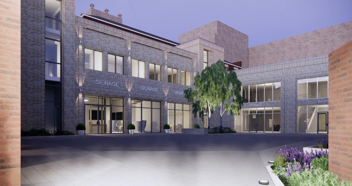 Amounderness House courtyard illustration Amounderness House courtyard illustration