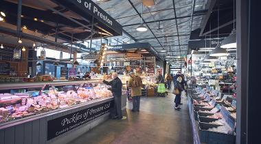 Preston Market Hall stalls