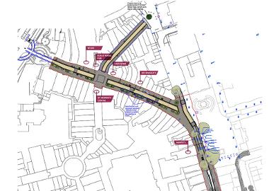 Map of Friargate South proposed line of trees