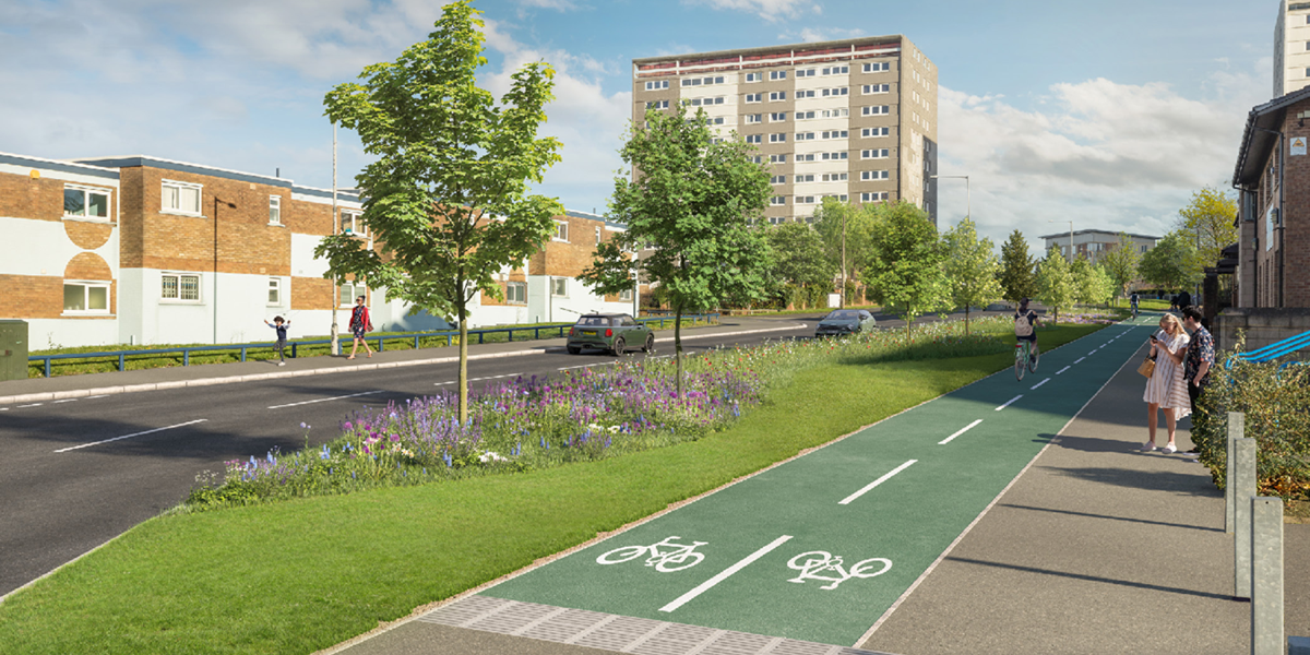 Visualisation of the proposed Avenham Lane_Queen Street arrangement _for illustrative purposes only